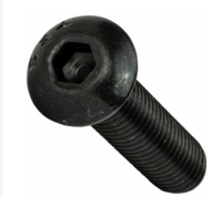 10-32 X 1&quot; BUTTON SOCKET HEAD SCREW BLACK STAINLESS STEEL