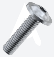 3/8-16 X 1&quot; STAINLESS STEEL BUTTON HEAD TORX SCREW T45 TORX 18-8