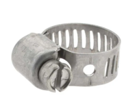 SAE SIZE 4, 7/32 TO 5/8&quot; DIAM, STAINLESS STEEL MINIATURE WORM DRIVE CLAMP