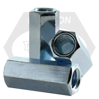 1/2&quot;-13XW5/8&quot;XL1 1/4&quot; ECONOMY HEX COUPLING NUTS A563 GRADE A ZINC CR+3 (BULK QTY: 625PCS )