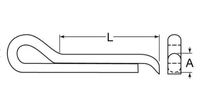COTTER PIN HAMMERLOCK 1/16&quot; X 1/2&quot; CARBON STEEL ZINC CLEAR ASME B18.8.1