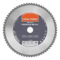 TWIN-TOWN 14-INCH 66 TOOTH STEEL AND FERROUS METAL SAW BLADE WITH 1-INCH ARBOR