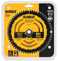 DEWALT PRECISION TRIM 7-1/4-IN 60-TOOTH TUNGSTEN CARBIDE-TIPPED STEEL CIRCULAR SAW BLADE