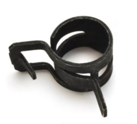 24MM BLACK CONSTANT TENSION BAND, SELF-ENCOMPASSING HOSE CLAMP, STEEL