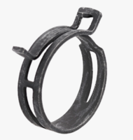5/8&quot; HOSE AND TUBE OD CONSTANT TENSION SPRING BAND CLAMP BLACK STEEL