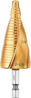 7/8&quot; STEP DRILL TIN COATED ( 7/8 - 1-1/8&quot; 3/8&quot;)