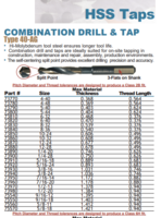 NORSEMAN 73860 TYPE 40AG COMBINATION DRILL AND TAP, 10-32