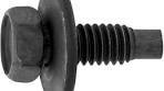 5/16-18 X 3/4&quot;1/2&quot;INDENTED HEX HD 13/16&quot;OD FLANGE BLACK FINISH DOG PT SPIN LOCK BOLTS