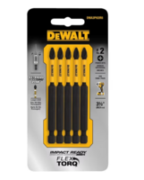 DEWALT 5-PACK FLEXTORQ 1/4&quot; X 2&quot; PHILLIPS IMPACT DRIVER BIT