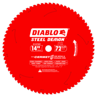 DIABLO STEEL DEMON CERMET II CARBIDE METAL CUTTING CIRCULAR SAW BLADE 14IN., 72 TOOTH, MODEL# D147