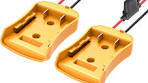 2 PACKS POWER WHEELS ADAPTER FOR DEWALT 20V BATTERY, POWER WHEELS BATTERY CONVERTER KIT WITH FUSE &amp;