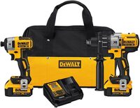 DEWALT 20V MAX HAMMER DRILL DRIVER &amp; IMPACT DRIVER COMBO KIT