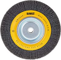 DEWALT WIRE WHEEL FOR BENCH GRINDER, CRIMPED WIRE, 8-INCH
