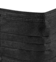 BLACK DISPOSABLE FACE MASK, 3-PLY FILTER PROTECTION