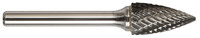 1/2&quot; X 1&quot; SG-5 DOUBLE CUT CARBIDE BURR POINTED TREE SHAPE SERIES 7000G