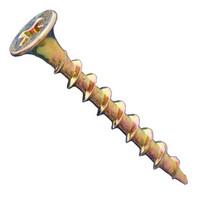 #6-9 X 1-1/4&quot; BUGLE HEAD PHIL COARSE PROFERRED DRYWALL SCREWS, PHILLIPS BUGLE, ZINC YELLOW CR+3 (PKG
