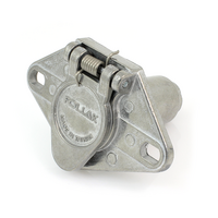 POLLAK 11-609E 6-WAY TRAILER CONNECTOR SOCKET, DIE-CAST CASING