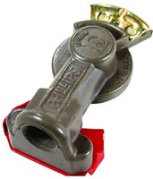 STRAIGHT MOUNT ANODIZED GLADHANDS ..EMERGENCY (RED)