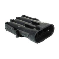 DELPHI 12010717 MALE 3-CONTACT SHROUD HALF WEATHER PACK CONNECTOR (38044)