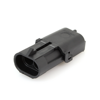 DELPHI MALE 2-CONTACT SHROUD HALF WEATHER PACK CONNECTOR MATES WITH 12015792