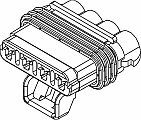 FEMALE 4 CONTACTS 280 SERIES GRAY SEAL CONNECTOR 30 AMPS