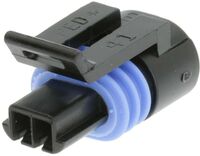 DELPHI METRI-PACK 150.2 BLACK 2 WAY SEALED FEMALE TEMPERATURE SENSOR CONNECTOR
