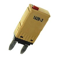 CIRCUIT BREAKER; THERMAL AUTOMOTIVE; MINI-CBE; TYPE 3; RESET BUTTON; 1P; 24VDC; 5A