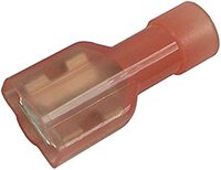 22-16 AWG NYLON FULLY INSULATED TIN-PLATED BRASS .250&quot; FEMALE QUICK CONNECT RED