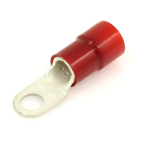 MOLEX RING TERMINAL, 2 AWG, 3/8&quot; STUD, NYLON INSULATED W/ EXTRA SLEEVE
