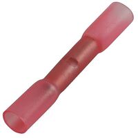 8 GA BUTT CONNECTOR HEAT SHRINK RED