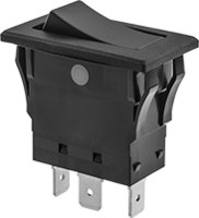 WASHDOWN ROCKER SWITCH..3-POSITION WITH QUICK-DISCONNECT TERMINALS, STAYS SWITCHED