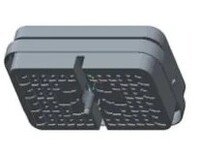 HOUSING FOR FEMALE TERMINALS, WIRE-TO-WIRE, 102 POSITION, 4.45MM / 6.71MM / 22.5M