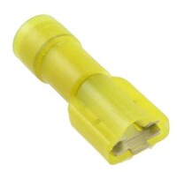 12-10GA (0.250) NYLON FULLY INSULATED MALE PUSH-ON TERMINALS YELLOW