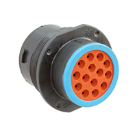 HOUSING FOR FEMALE TERMINALS, WIRE-TO-WIRE, 14 POSITION, SEALABLE, BLACK, WIRE &amp; CABLE, PANEL MOUNT