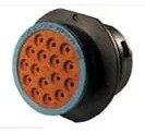 HYBRID, HOUSING FOR FEMALE TERMINALS, WIRE-TO-WIRE, 16 POSITION, SEALABLE, BLUE
