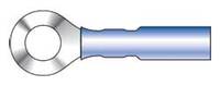 CRIMP-SOLDER SHRINK TERMINAL - ADHESIVE LINED..16-14 GA (BLUE) 1/4&quot; RING