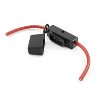 6 GA MAXI FUSE HOLDER, TINNED UL1015 RED WIRE, 5&quot; LEADS, 32VDC, 80A HHX