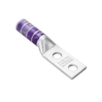 COPPER COMPRESSION LUG, 2 HOLE W/O INSPECTION WINDOW, 4/0 AWG, 1/2 STUD,
