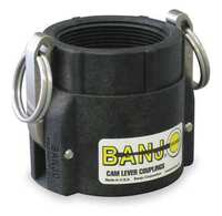 BANJO 050D POLYPROPYLENE CAM &amp; GROOVE COUPLINGS: FEMALE COUPLER 3/4&quot; X 1/2&quot; INCH FEMALE NPT