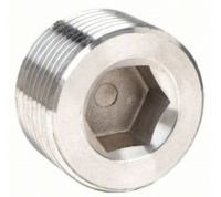 1/4&quot; HEX SOCKET PLUG STEEL 1/4-18 THD X .406 LONG 7/8 TAPER UNCOATED