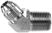 #12 FORGED MALE JIC X 3/4 MALE PIPE 45DEG ADAPTER STAINLESS