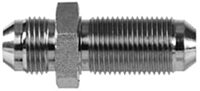 STEEL MALE PIPE BULKHEAD, 7/16&quot;-20 JIC THREAD X 1/4&quot; PIPE THREAD