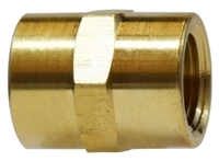 1/4&quot; FEMALE HEX COUPLER BRASS