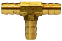 5/8 HOSE BARB TEE BRASS