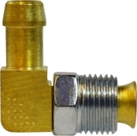 3/8 HOSE BARB X M INVERTED FLARE SWIVEL ELBOW