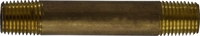 1/4 X (7/8&quot;)CLOSE RED BRASS NIPPLE