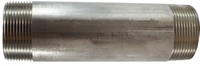 STANDARD-WALL 304/304L STAINLESS STEEL PIPE NIPPLE, THREADED ON BOTH ENDS, 1-1/2 PIPE SIZE, 8&quot; LONG