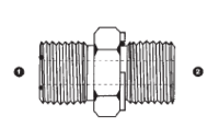 12 MALE ORFS X -16 MALE BSPP ADAPTER CARBON STEEL
