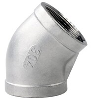 1/4&quot; FNPT X 1/4&quot; FNPT STREET ELBOW 45DEG ELBOW 304 STAINLESS STEEL