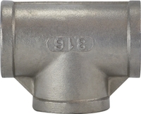 TEE 1/4&quot; X1/4&quot; X1/4&quot; FNPT ALL AROUND 304 STAINLESS
